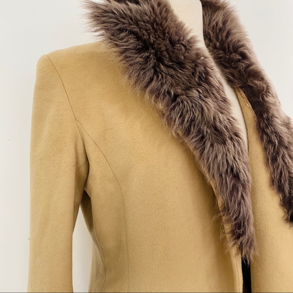 Banana Republic Wool & Cashmere Coat w/Shearling Collar - Picture 2 of 11